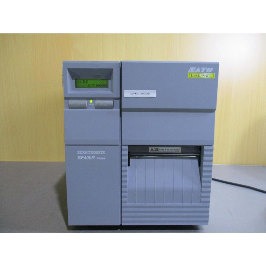 中古 SATO BF408R 4インチラベルプリンタ スキャントロニクス 標準仕様 I/F:USB 通電OK(PAVR51005D004 ...