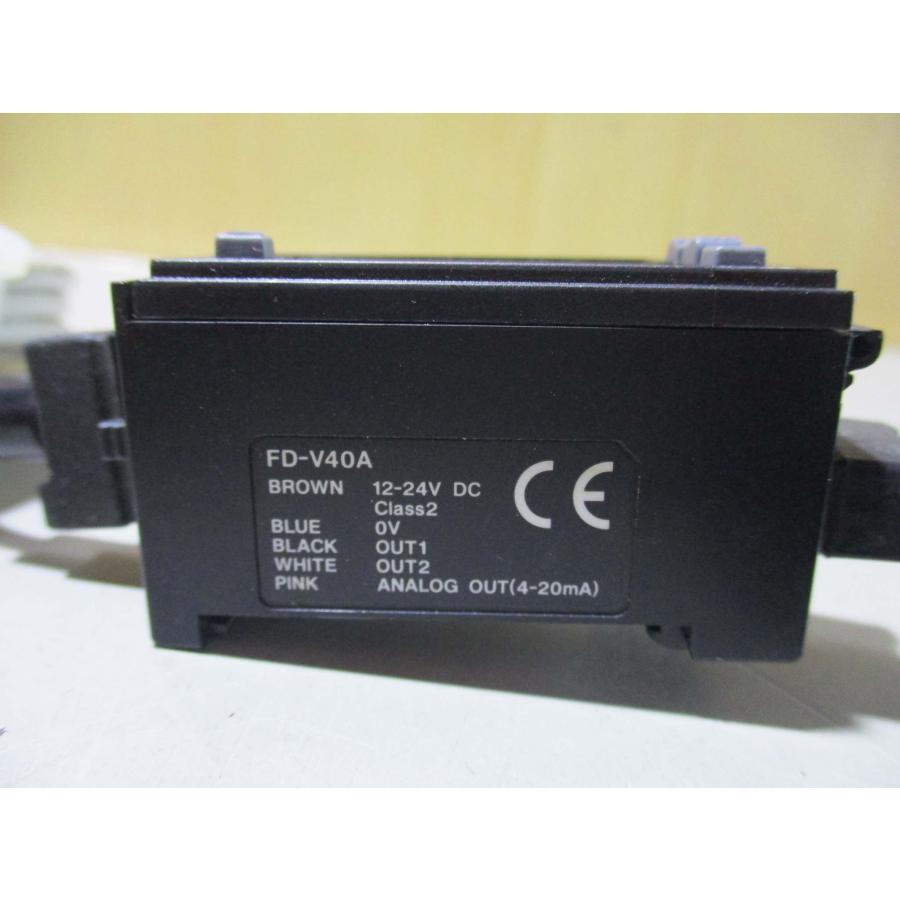 中古 KEYENCE FLOW SENSOR FD-V40A/ FD-A10 流量センサ アンプ 