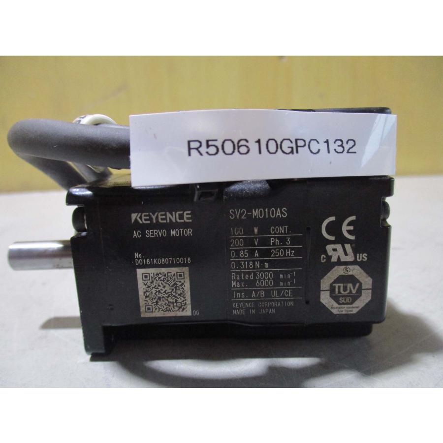 中古 KEYENCE SV2-M010AS 100W 200V ACサーボシステム ストレート軸 