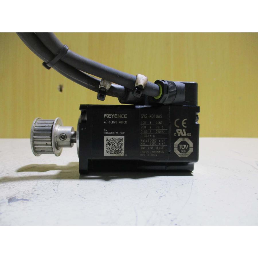 中古 KEYENCE AC SERVO MOTOR SV2-M010AS サーボモーター 100W 中古 KEYENCE AC SERVO MOTOR SV2-M010AS サーボモーター 100W