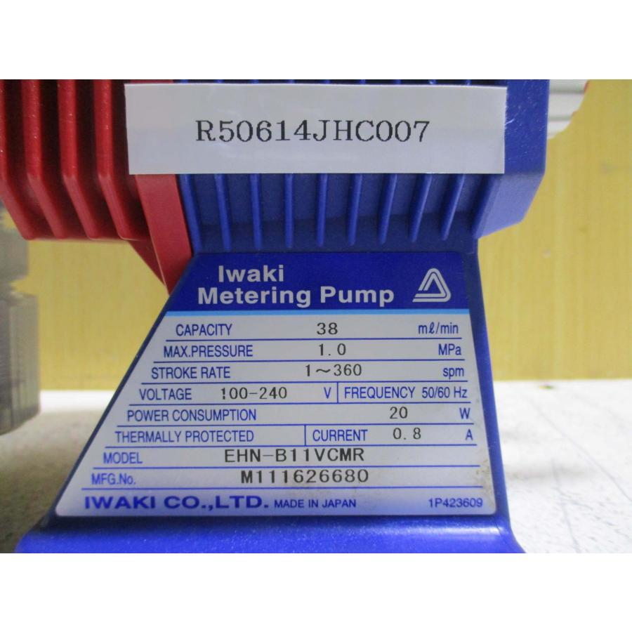 中古 IWAKI EHNC-BR/METERING PUMP EHN-B11VCMR(R50614JHC007 中古 IWAKI EHNC-BR/METERING PUMP EHN-B11VCMR(R50614JHC007