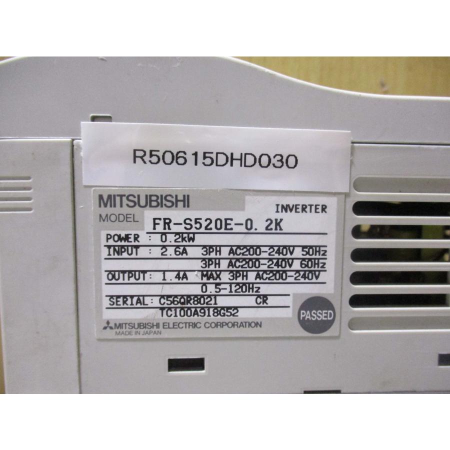 中古MITSUBISHI FR-S520E-0.2K インバータ FREQROL-S500シリーズ 0.2KW