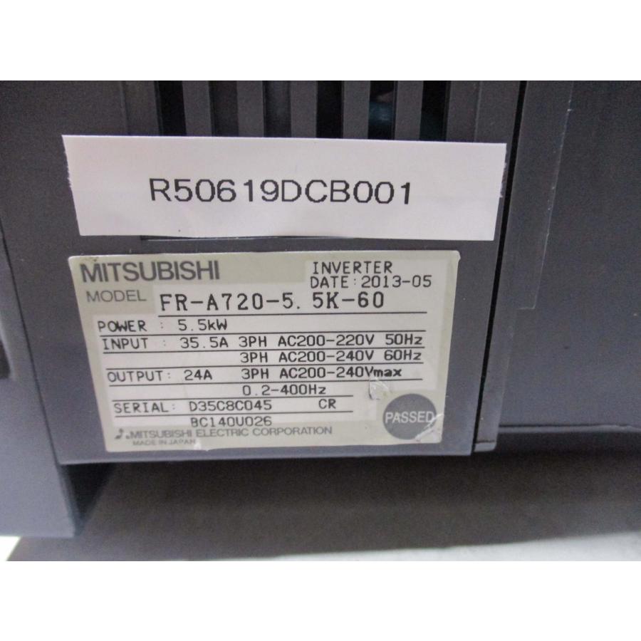 中古 MITSUBISHI FR-A720-5.5K-60 5.5KW Inverter (傷あり