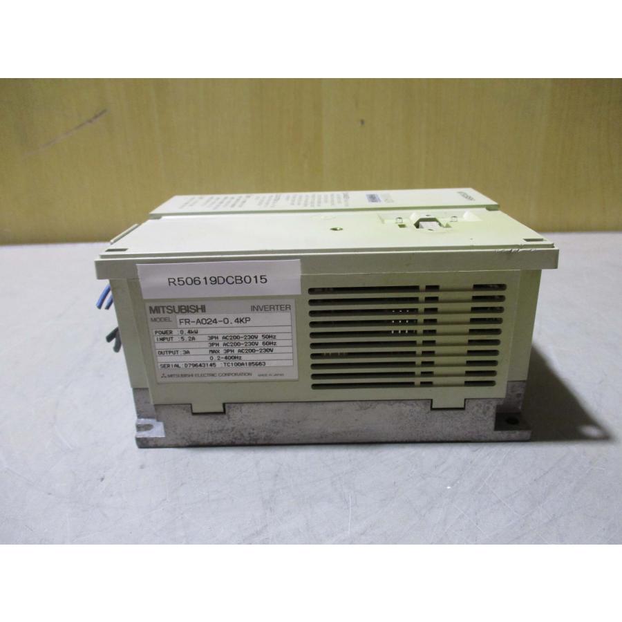 中古 MITSUBISHI インバータ FR-A024-0.4KP 0.4kw 5.2A/3A