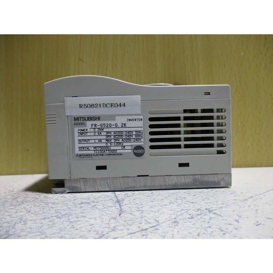 中古 MITSUBISHI FR-S520E-0.2K インバータ FREQROL-S500シリーズ 0.2
