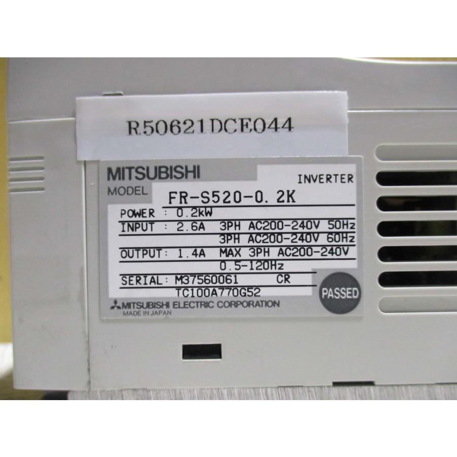 中古 MITSUBISHI FR-S520E-0.2K インバータ FREQROL-S500シリーズ 0.2