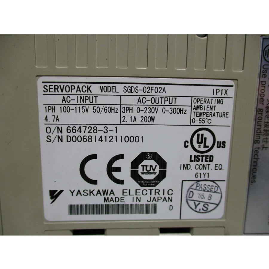 中古 YASKAWA SGDS-02F02A サーボパック(R50621DMD052