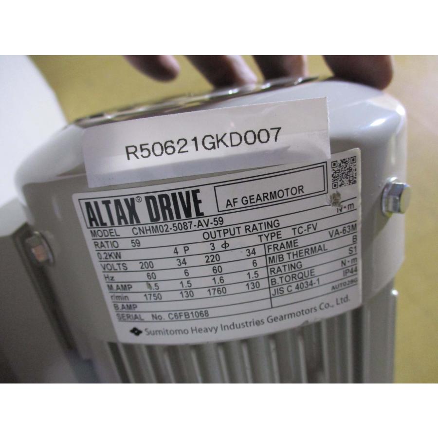 中古 SUMITOMO ALTAX DRIVE CNHM02-5087-AV-59 0.2KW(R50621GKD007