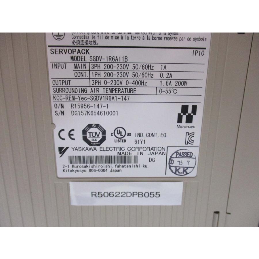 中古 YASKAWA SGDV-1R6A11B SERVOPACK サーボパック(R50622DPB055