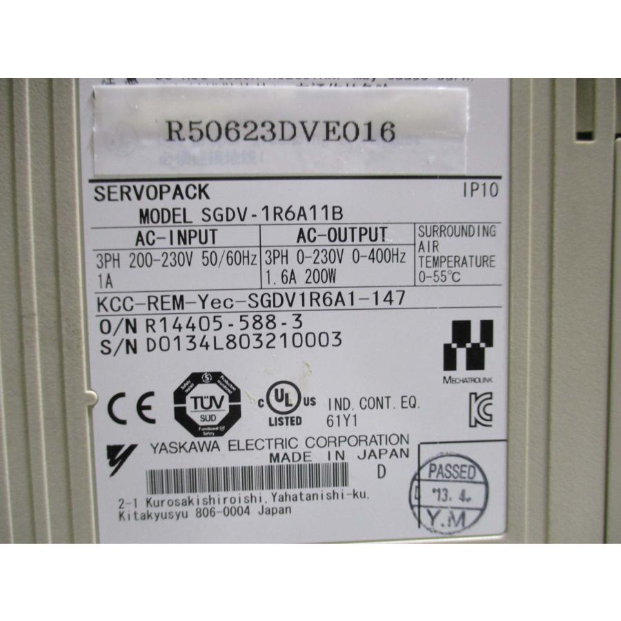中古 YASKAWA SERVO PACK SGDV-1R6A11B サーボパック 200W