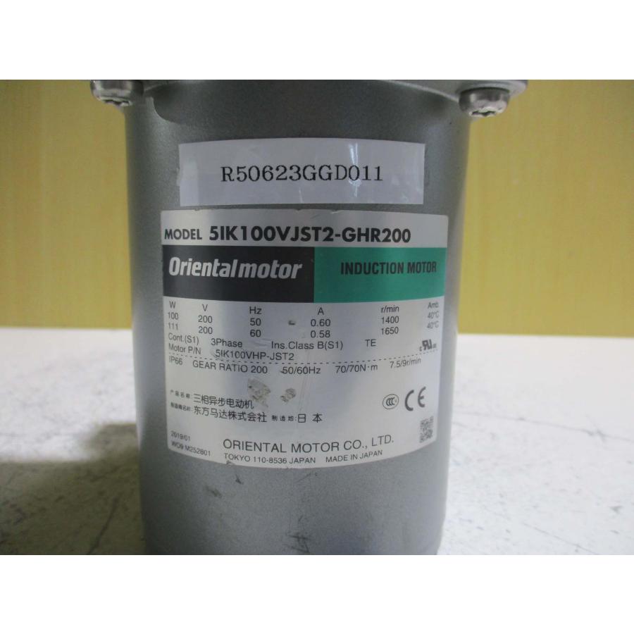中古 ORIENTAL MOTOR INDUCTION 5IK100VJST2-GHR200 中古 ORIENTAL MOTOR INDUCTION 5IK100VJST2-GHR200