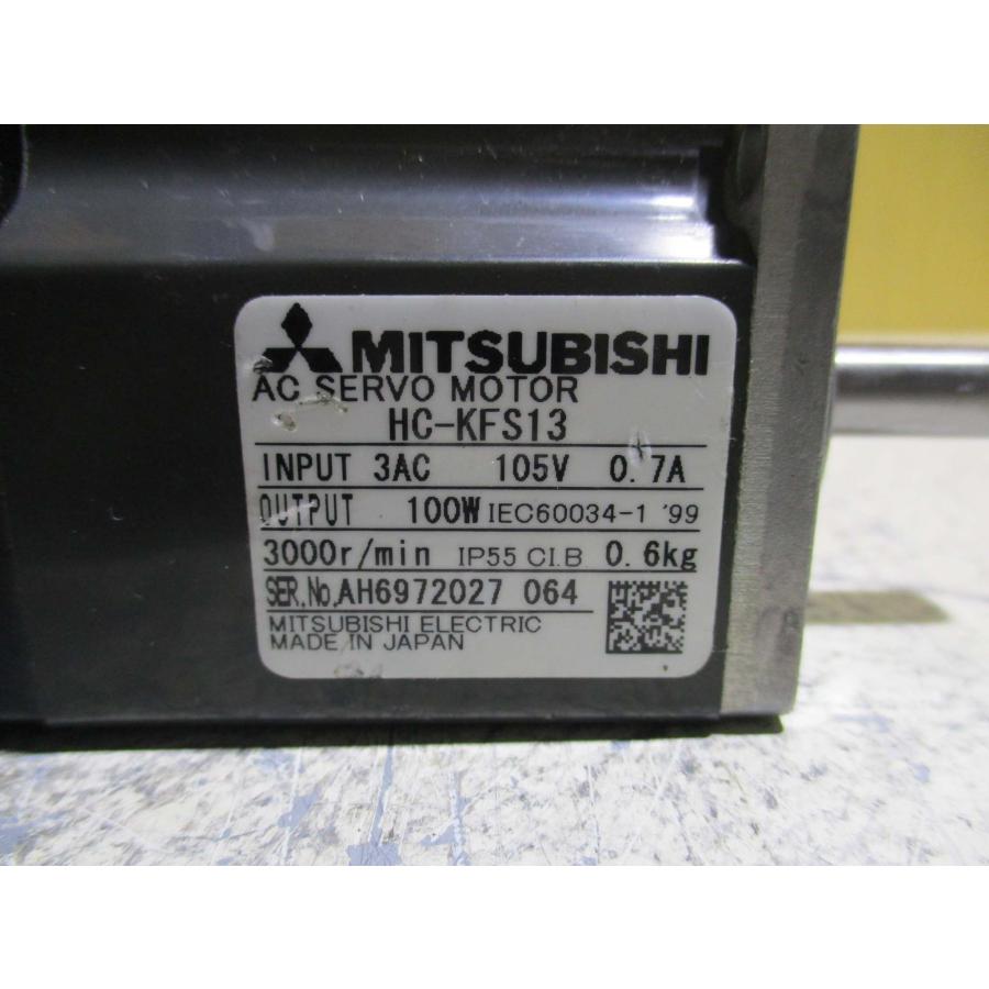 【有名人芸能人】  MITSUBISHI AC SERVO MOTOR HC-KFS13 サーボモータ 3AC 105V 0.7A 100W(R50624GEB020)
