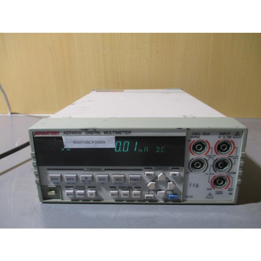 動作良好 ADVANTEST AD7451A デジタルマルチメーター 中古 ADVANTEST AD7451A DIGITAL MULTIMETER デジタルマルチメーター
