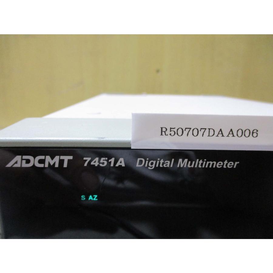 中古ADCMT 7451A デジタル・マルチメータ 通電確認(R50707DAA006 中古ADCMT 7451A デジタル・マルチメータ 通電確認(R50707DAA006