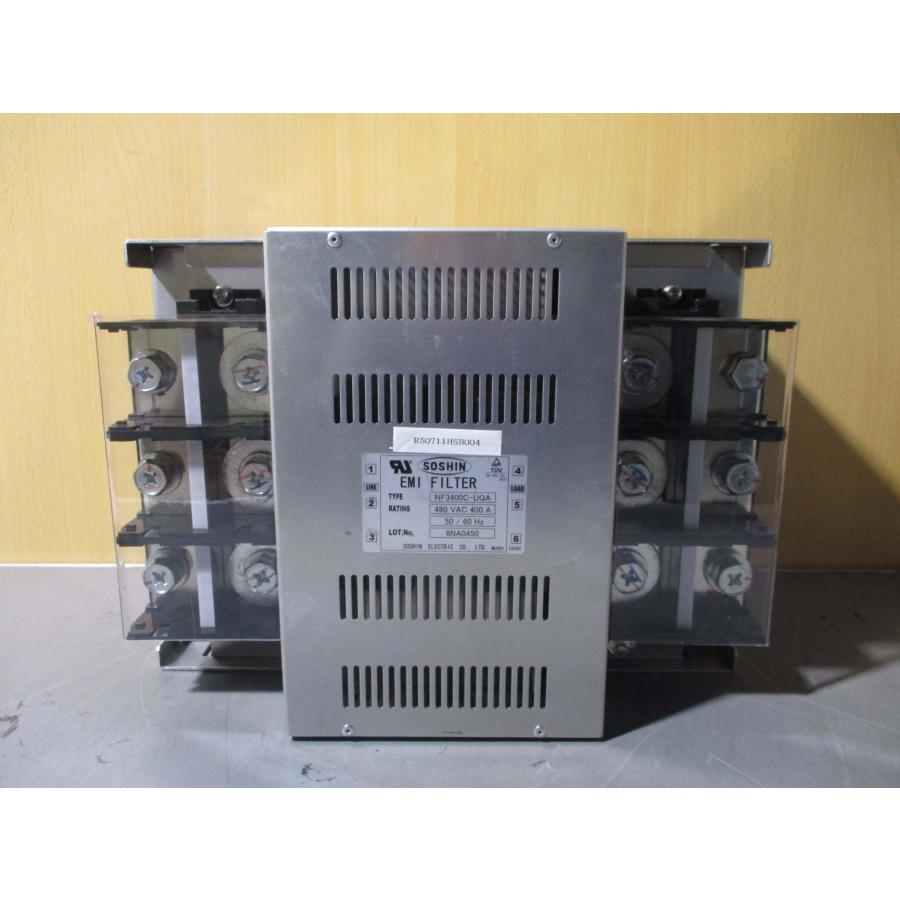 【中古】 電子フィルタ 中古 SOSHIN EMI FILTER NF3400C-UQA UK400-3J ノイズフィルタ