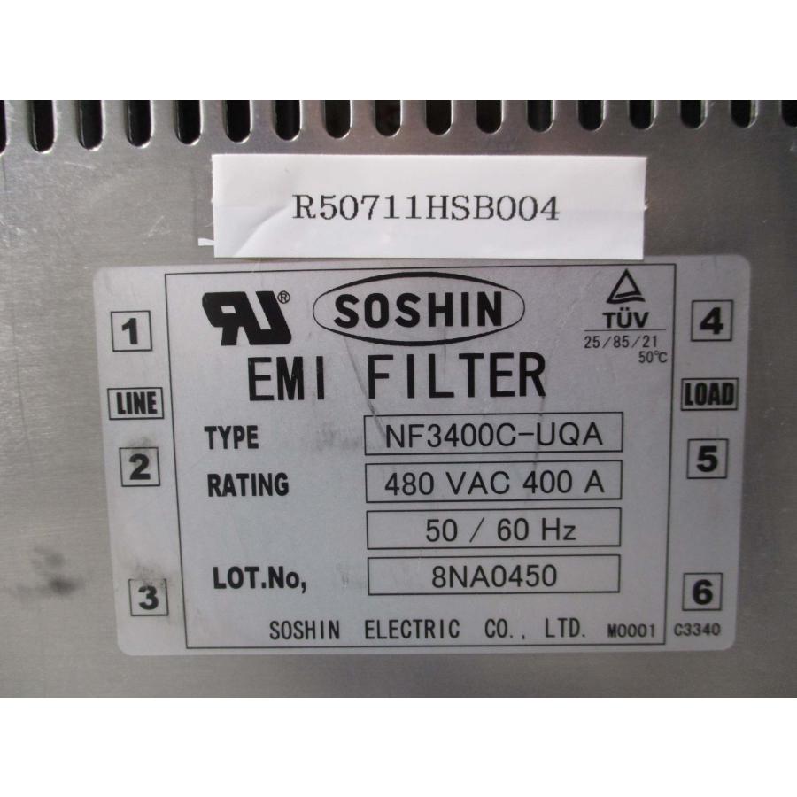 中古 SOSHIN EMI FILTER NF3400C-UQA UK400-3J ノイズフィルタ