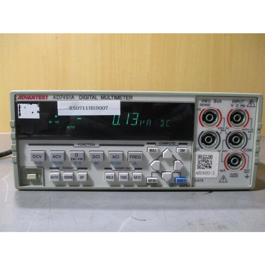 中古 ADVANTEST AD7451A DIGITAL MULTMETER デジタルマルチ 中古 ADVANTEST AD7451A DIGITAL MULTMETER デジタルマルチ
