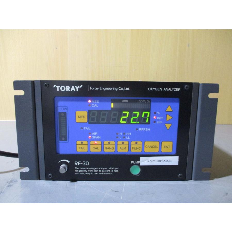 中古 TORAY RF-30 Compact Oxygen Analyzer <通電OK 中古 TORAY RF-30 Compact Oxygen Analyzer <通電OK