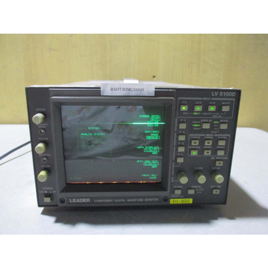 中古 LEADER COMPONENT DIGITAL WAVEFORM MONITOR LV5100D 通電OK