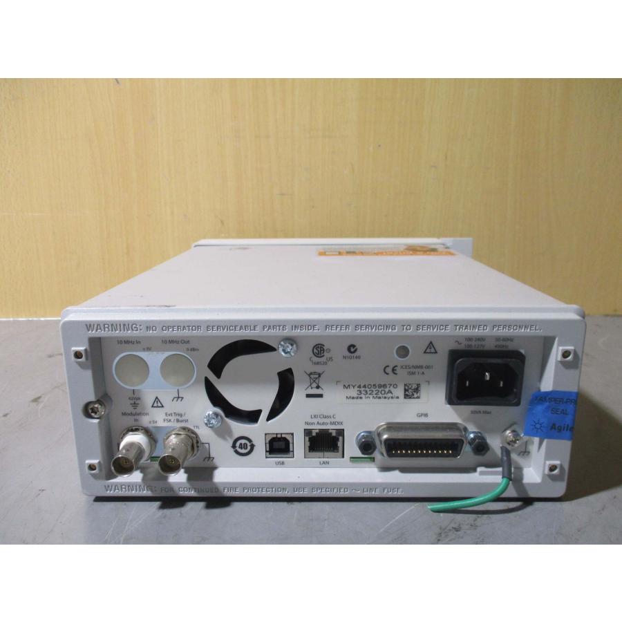 中古 Agilent / Keysight 33220A 20 MHz Function /Arbitrary Waveform Generator 通電OK(R50720MDC002)の画像