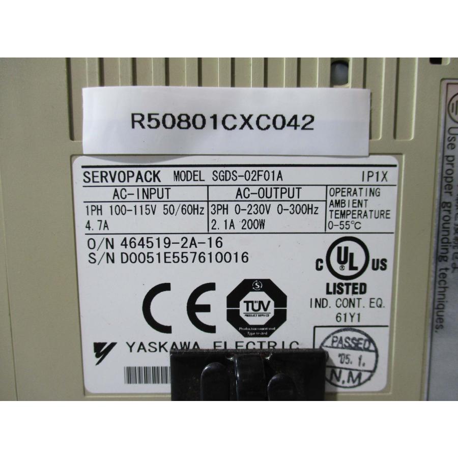 中古 YASKAWA SERVO PACK SGDS-02F01A サーボパック(R50801CXC042
