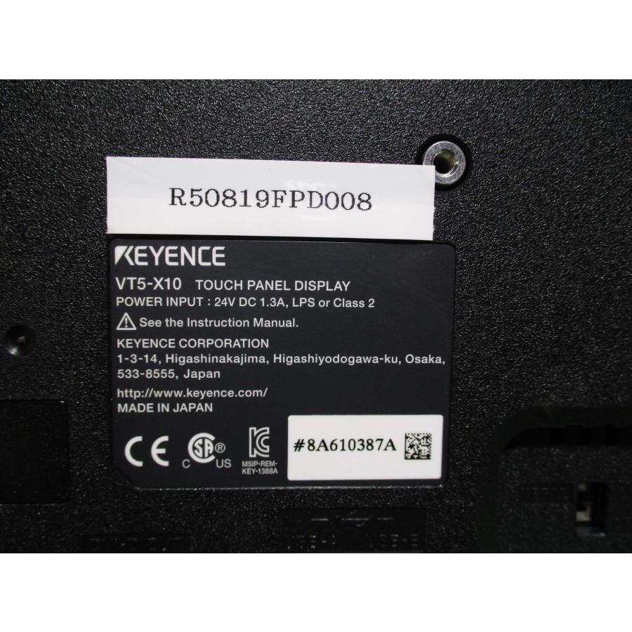 中古 KEYENCE VT5-X10 タッチパネルディスプレイ ＜通電OK