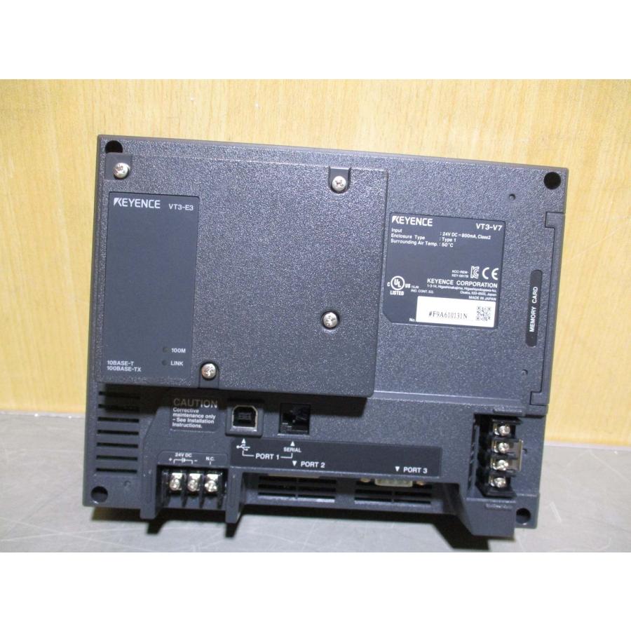 中古 KEYENCE VT3-V7/VT3-E3 7型 VGA TFTカラー タッチパネル＜通電OK 