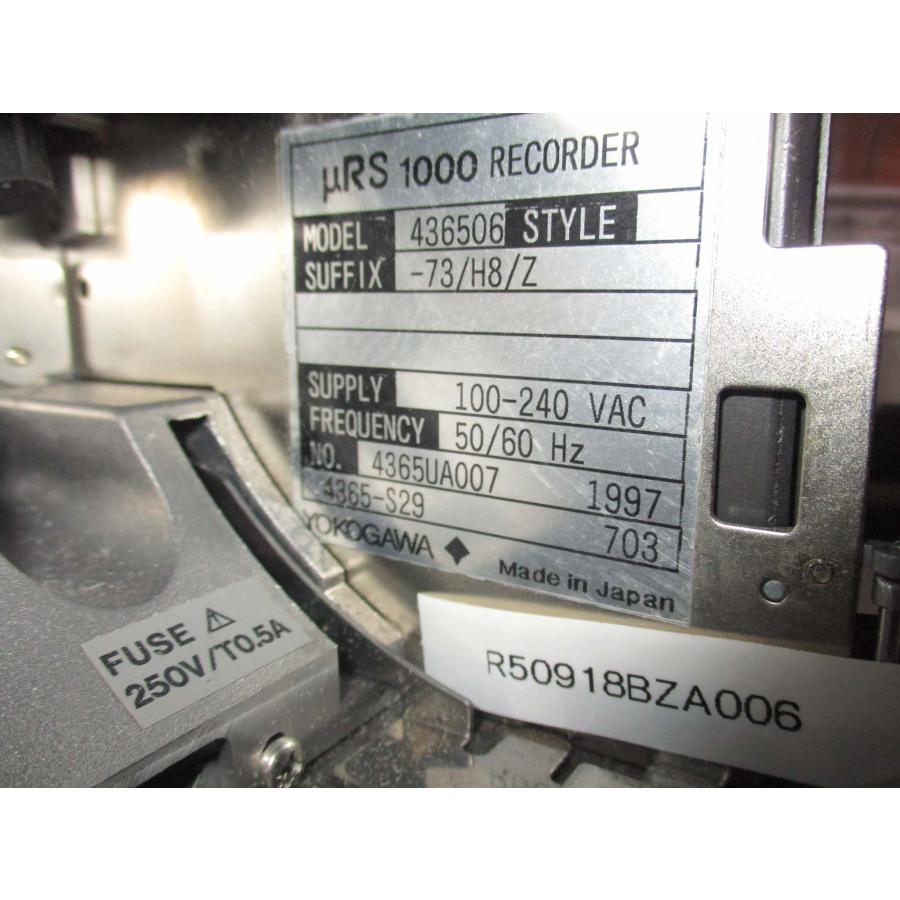 中古 YOKOGAWA 436506 チャートレコーダ 温度記録計 中古 YOKOGAWA 436506 チャートレコーダ 温度記録計