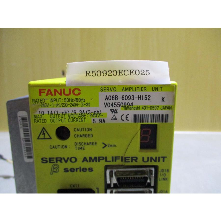 中古 FANUC SERVO AMPLIFIER UNIT A06B-6093-H152(R50920ECE025 中古 FANUC SERVO AMPLIFIER UNIT A06B-6093-H152(R50920ECE025