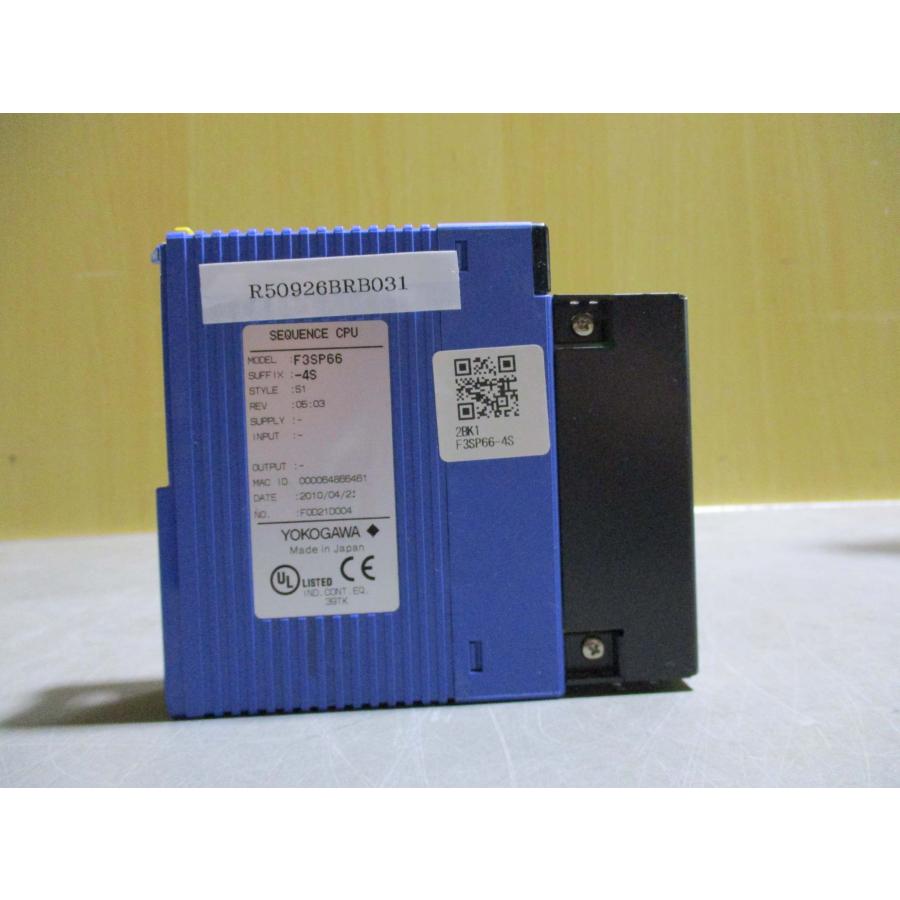 中古 YOKOGAWA SEQUENCE CPU F3SP66-4S CPUモジュール 中古 YOKOGAWA SEQUENCE CPU F3SP66-4S CPUモジュール