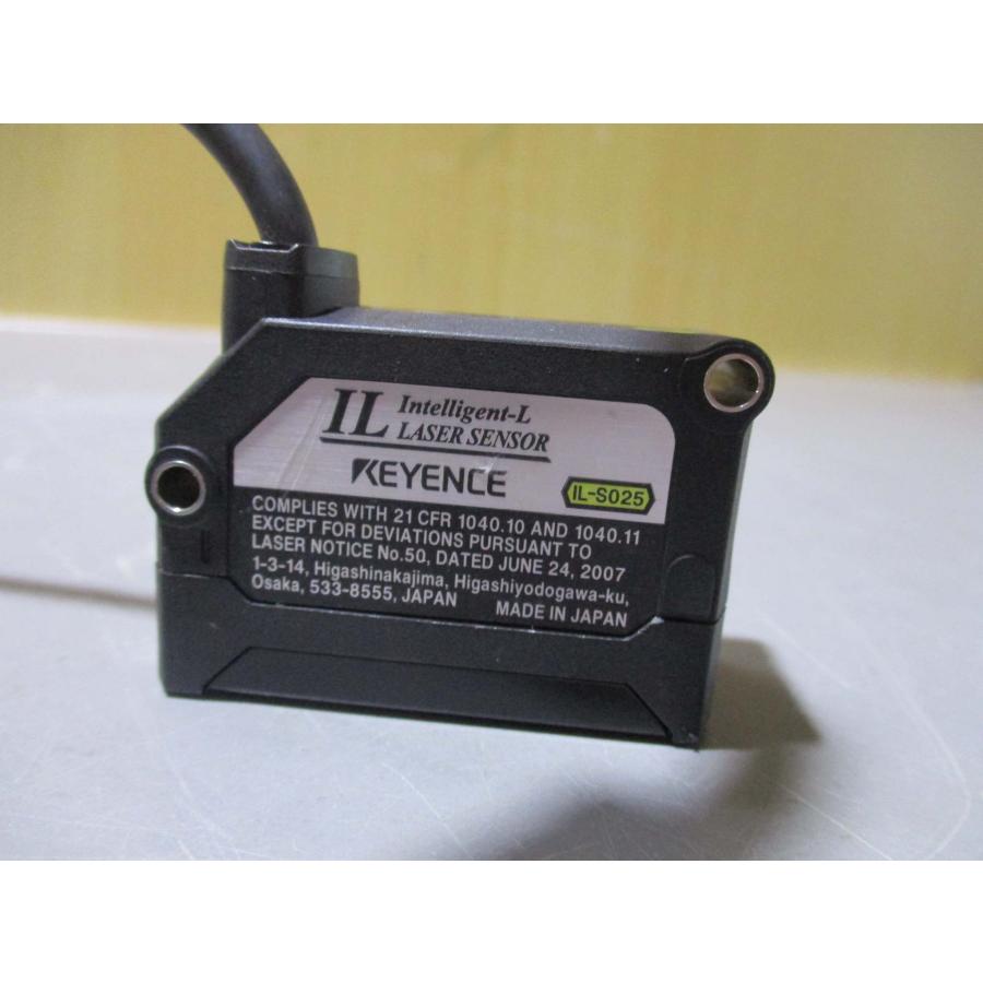 中古 KEYENCE LASER SENSOR IL-S025 レーザアプリセンサヘッド(R50927AEE048 ...