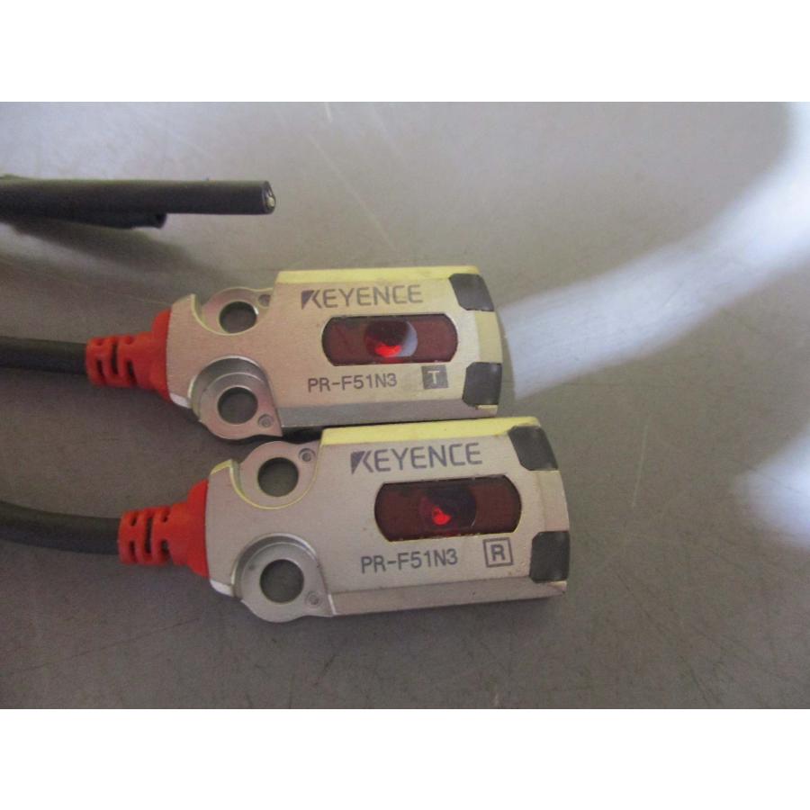 中古 KEYENCE PR-F51N3 T/ Rフラット透過型超小型アンプ内蔵光電