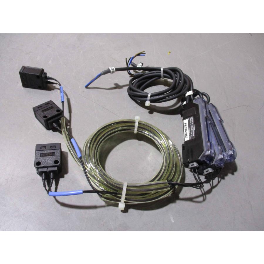 中古KEYENCE FS-V21 ファイバーセンサーアンプ FU-15 3SET 中古KEYENCE FS-V21 ファイバーセンサーアンプ FU-15 3SET