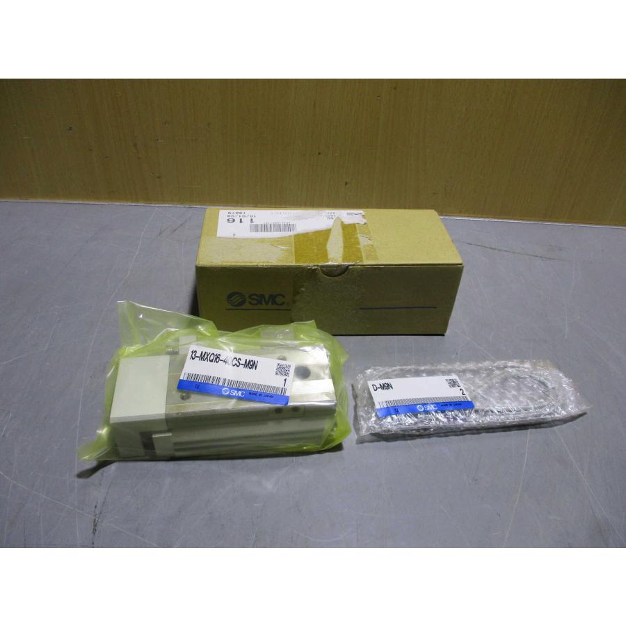 新古 SMC 13-MXQ16-40CS エアスライドテーブル/D-M9N*2 無接点オート