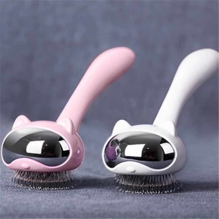 GM 長毛種抜け毛取り 猫型 ペットスリッカーブラシ犬用猫用 可愛い :GM 