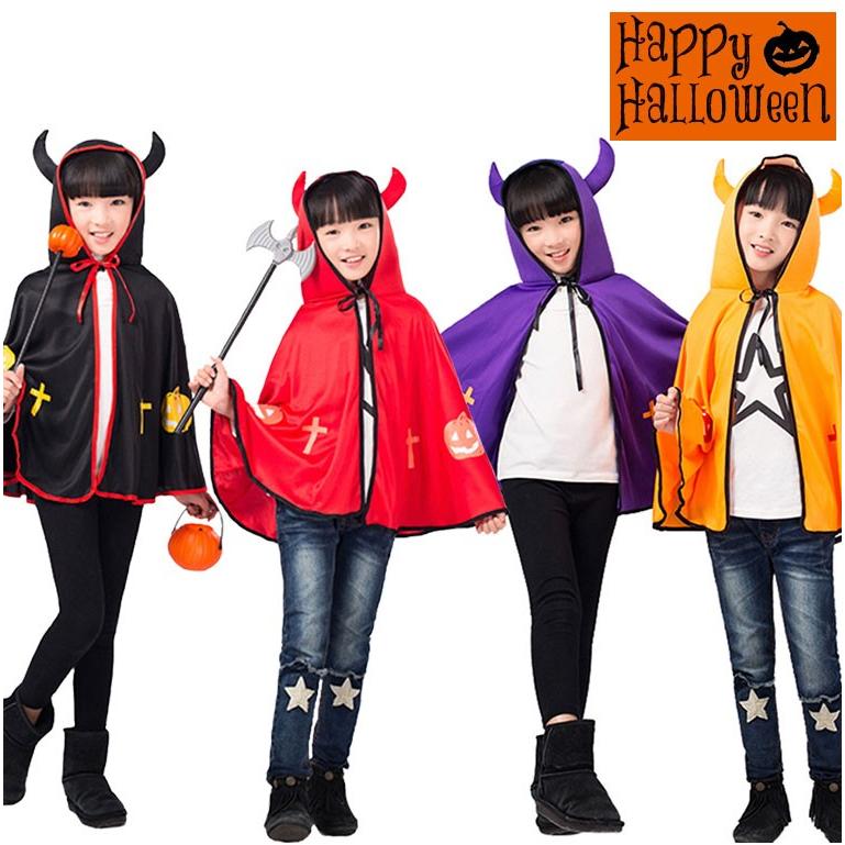送料無料 ハロウィン コスプレ 子ども キッズ マント デビル 男女兼用 つの付き 仮装 衣装 イベント コスチューム フリー Co0009 Co0009 シーグロウ 通販 Yahoo ショッピング