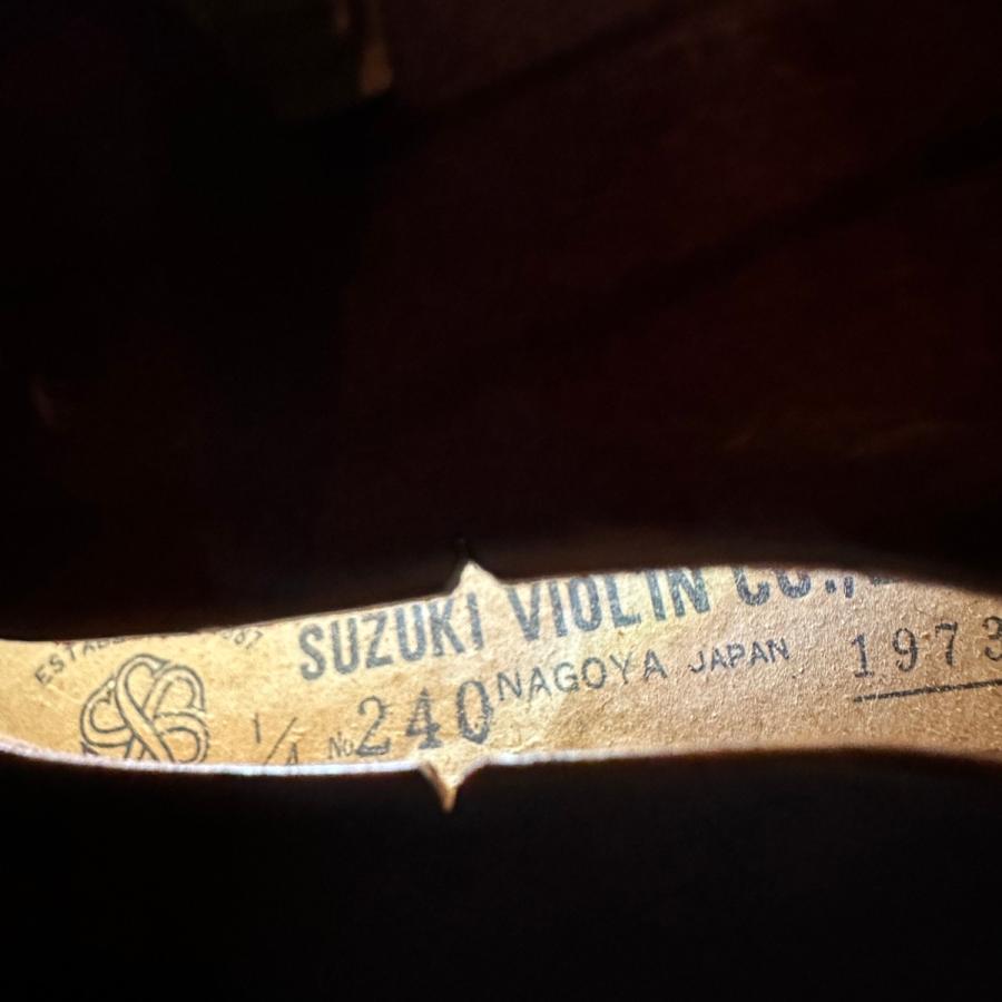 鈴木楽器製作所 Suzuki No.240 1/4 1973年 Violin スズキ 分数
