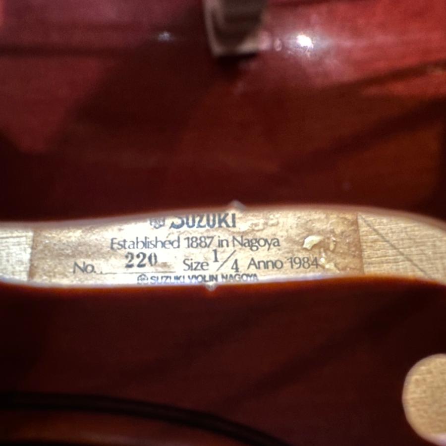 Suzuki スズキ バイオリン No220 1/10 Anno1984 Violin Suzuki