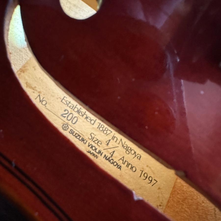 鈴木楽器製作所 Suzuki No.200 4/4 1997年製 Violin スズキ バイオリン