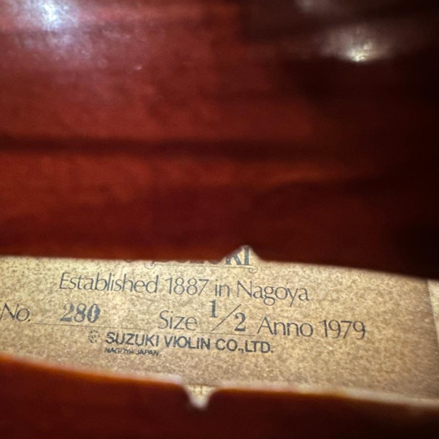 鈴木バイオリン No.280 1/2 Anno.1979 分数サイズ スズキ 鈴木バイオリン No.280 1/2 Anno.1979 分数サイズ スズキ 鈴木