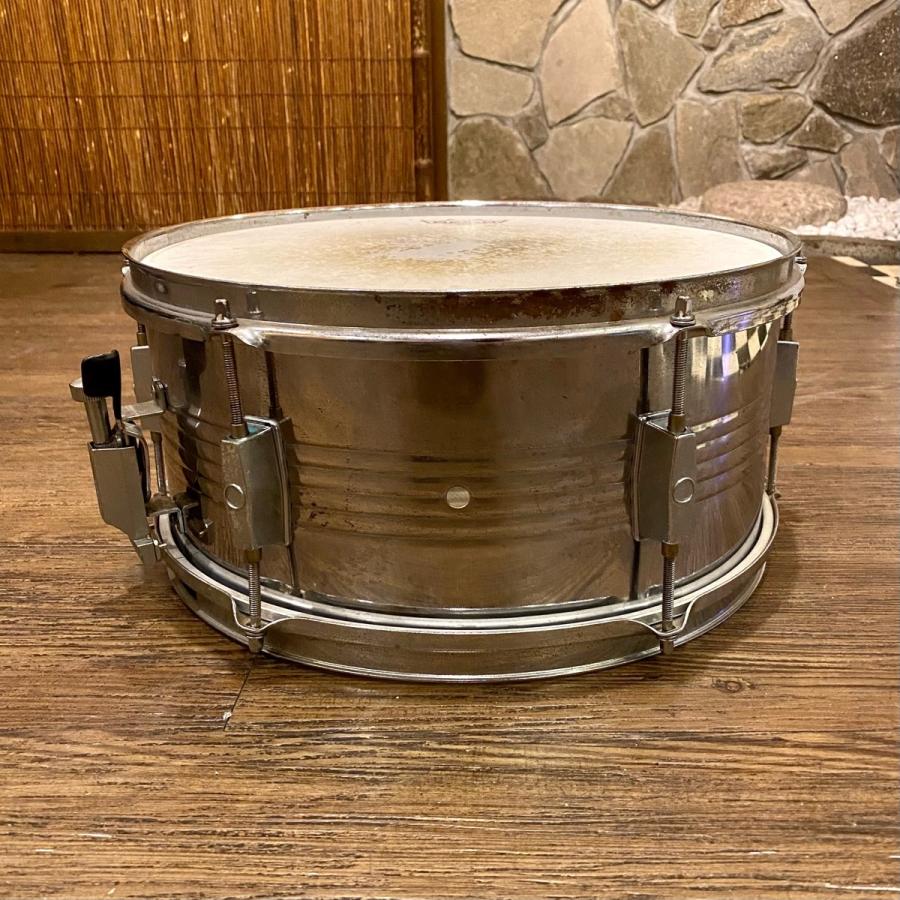 スネアドラム スティールシェル 6テンション 内蔵ミュート付 14×6.5