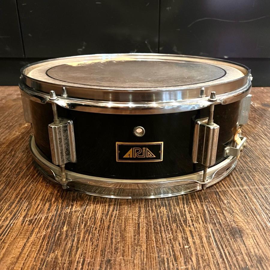 ◆ARIA/アリア◆ドラム　バスドラム　部品取りなど　USED Pearl ARIA アリア スネアドラム 14×5.5インチ ブラック シェル材不明