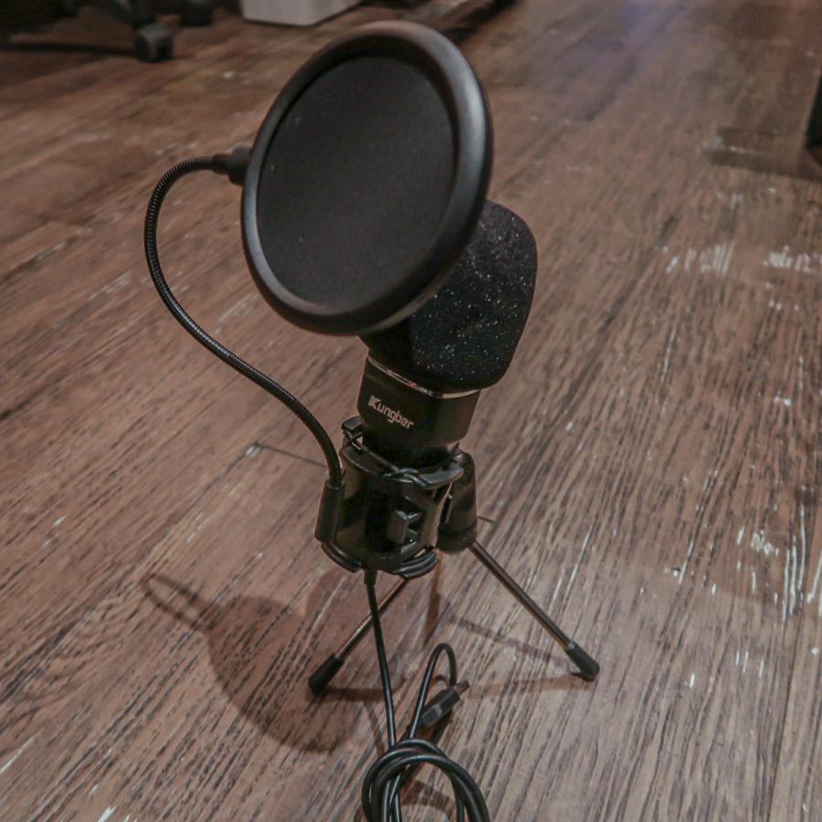 Kungber SF-777 コンデンサーマイク PCマイク USB ポップガード マイク