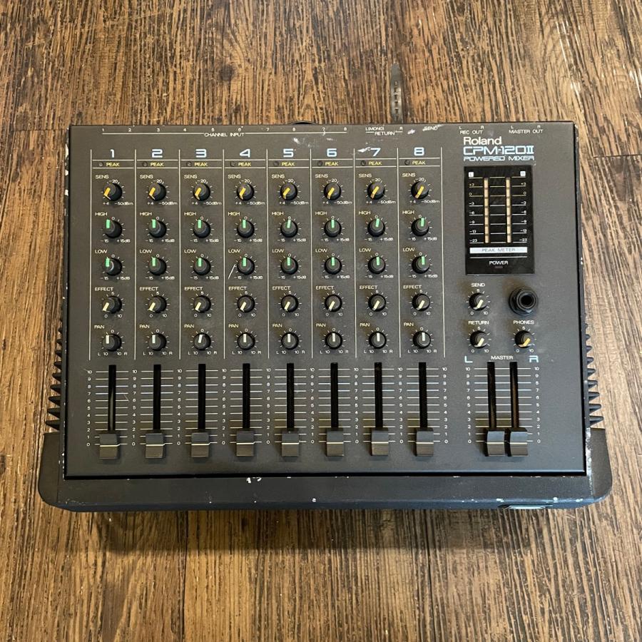 ローランド CPM-120Ⅱ powered mixer ケース付 Roland CPM-120 IIⅡ Vintage Power Mixer Made in Japan AC100V