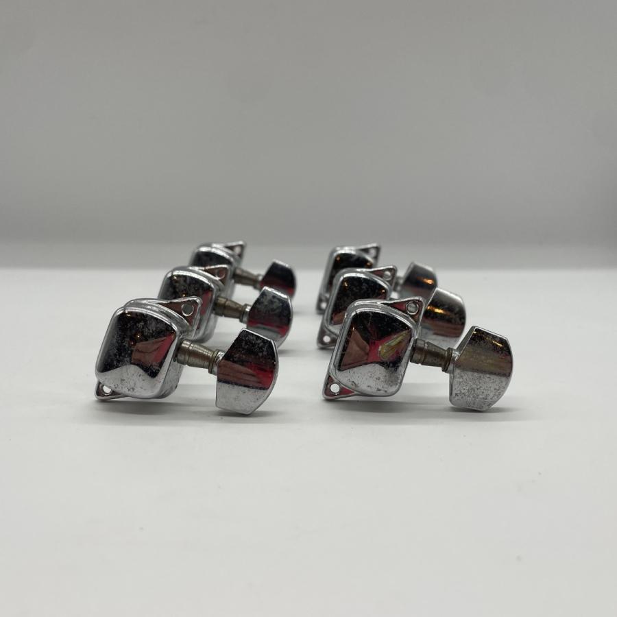 Squier エレキギター用 クローム 6連ペグ カバードペグ スクワイヤー