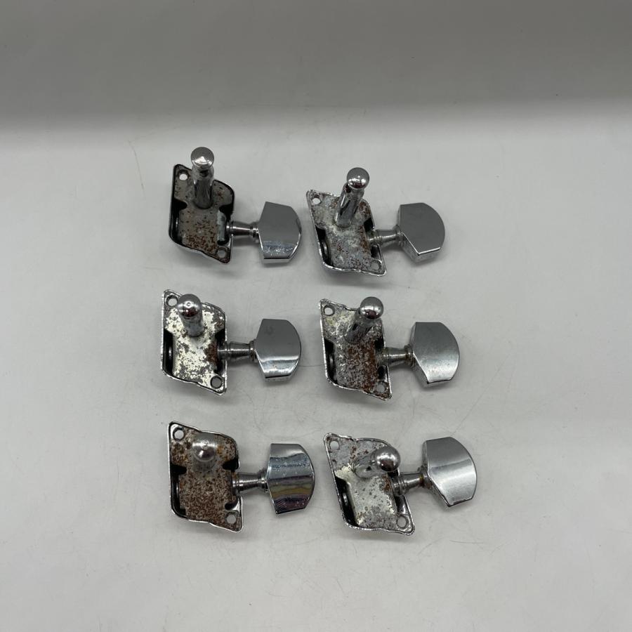 エレキギター用 クローム 6連ペグ カバードペグ Guitar Pegs -p276