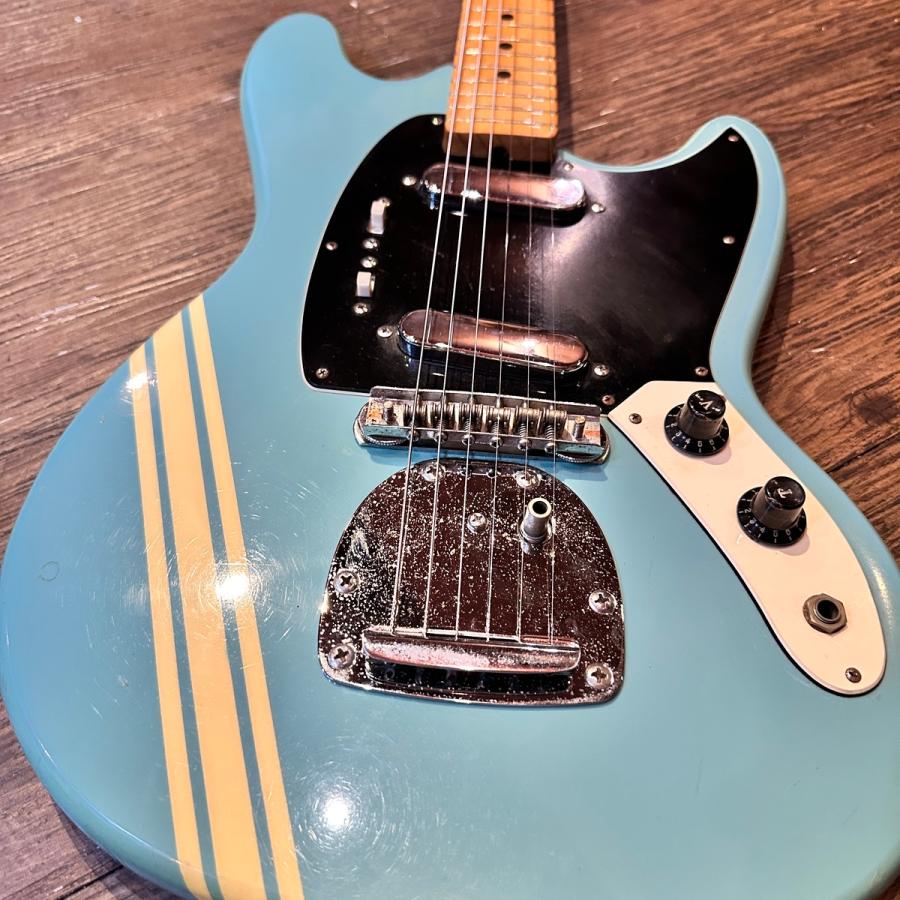 ②JT2511 Founder ムスタング風エレキギター ジャンク品 Founder Mustang Style Electric Custom Light Blue 1970年代 Guitar