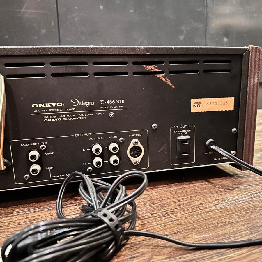 ONKYO オンキョー Integra T-466NII FM/AMチューナー ONKYO（オンキヨー） Onkyo Integra T-466NII AM-FM Stereo Tuner Wood