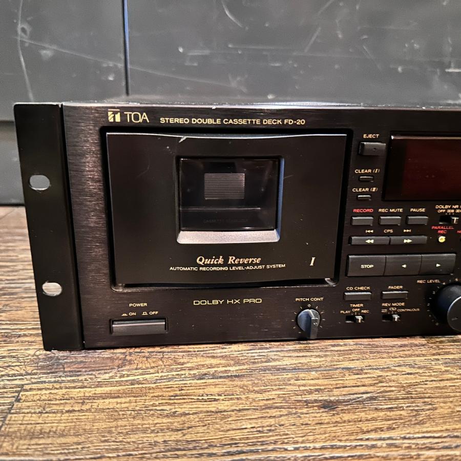 ★TOA STEREO CASSETTE DECK FD-20 【職業務機】 TOA Toa FD-20 Stereo Double Cassette Deck ダブルカセットデッキ