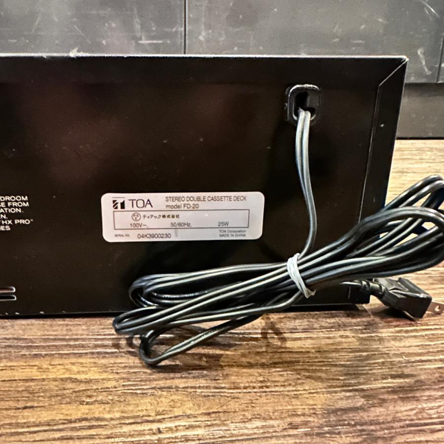 TOA Toa FD-20 Stereo Double Cassette Deck ダブルカセットデッキ